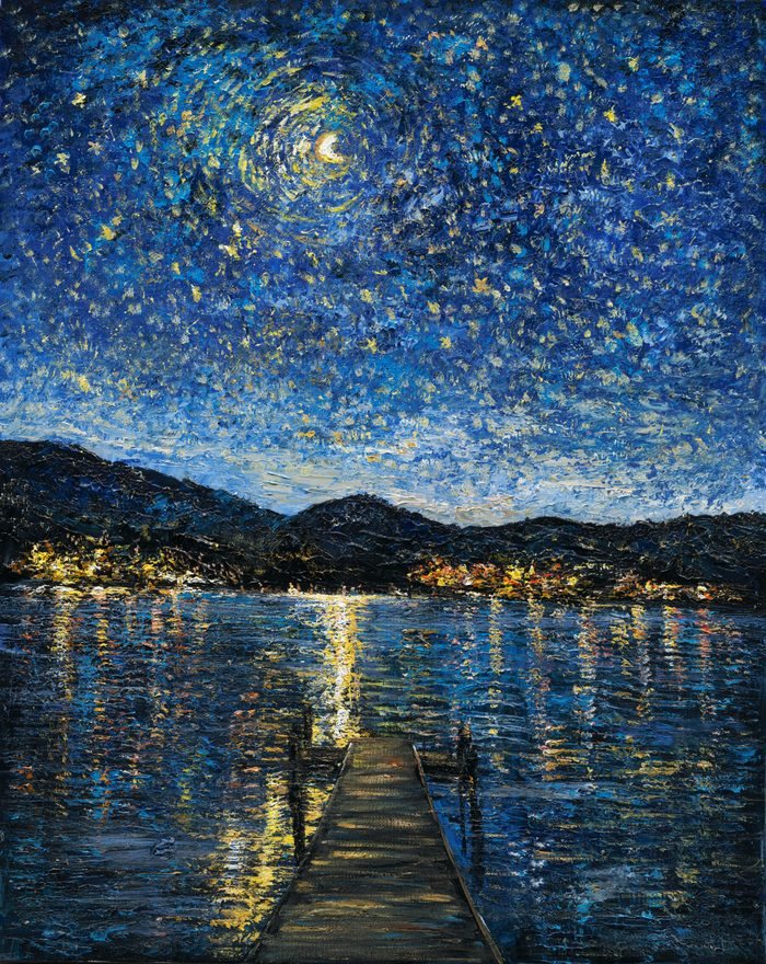 Okanagan Lake in Moonlight